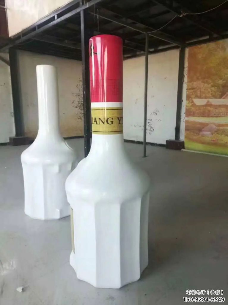 彩繪瓶子雕塑 仿真景觀雕塑 步行街?jǐn)[件