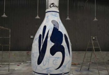 店門口瓶子雕塑 創意釀酒雕塑 仿真擺件