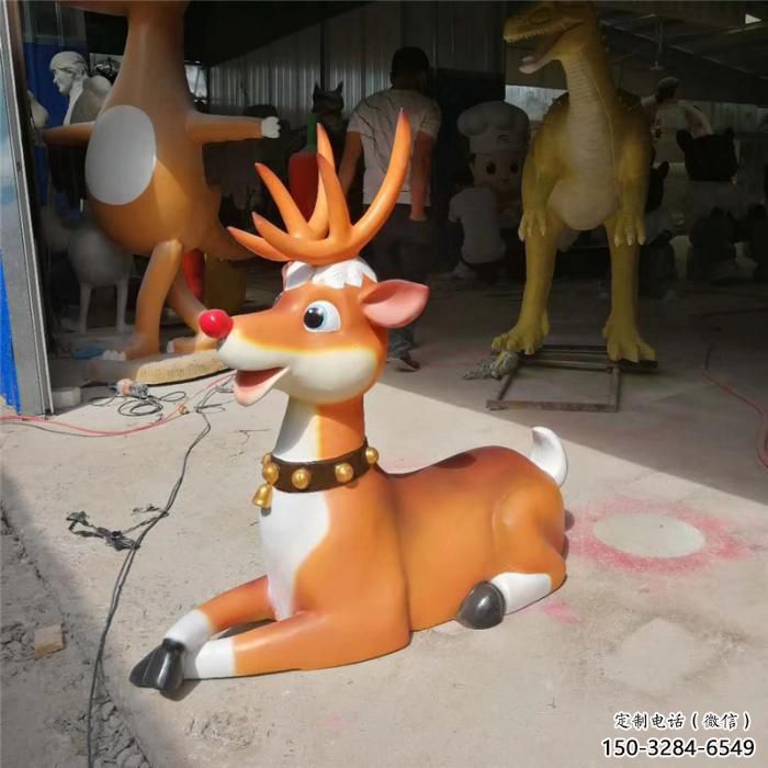 預定商場小鹿雕塑 仿真雕塑 店門口小品