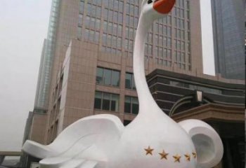 玻璃鋼天鵝雕塑 風景區彩繪雕塑 抽象擺件