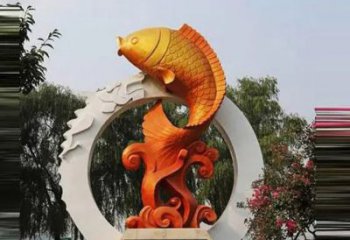 仿真不銹鋼鯉魚雕塑 店門口園林雕塑 動物小品