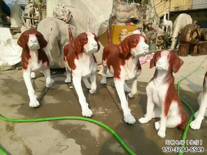 風景區玻璃鋼小狗雕塑 售樓處廣場雕塑 仿古擺件