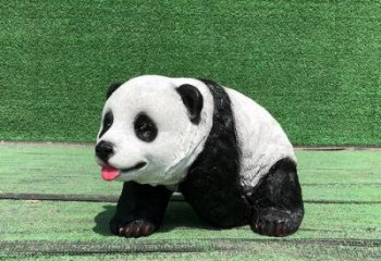 廣場玻璃鋼熊貓雕塑廠家 公園仿真雕塑 抽象擺件