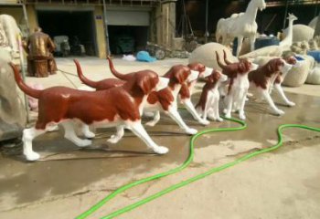 玻璃鋼仿真小狗雕塑 店門口園林雕塑 動物小品