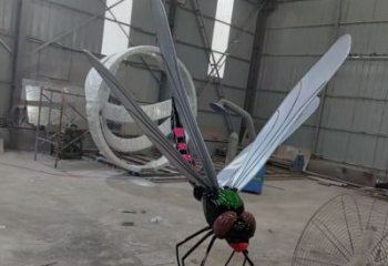 商業(yè)街不銹鋼蜻蜓雕塑 售樓處動物雕塑 仿真擺件