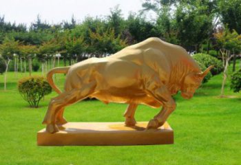 玻璃鋼園林開荒牛雕塑 城市廣場(chǎng)雕塑 步行街?jǐn)[件