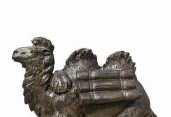 大型玻璃鋼駱駝雕塑廠家 商業(yè)街廣場雕塑 古銅色擺件