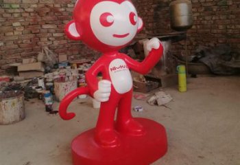 商場玻璃鋼猴子雕塑 仿真動物雕塑 店門口小品