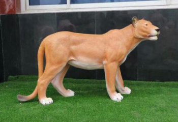 風景區玻璃鋼豹子雕塑廠家 售樓處廣場雕塑 仿古擺件