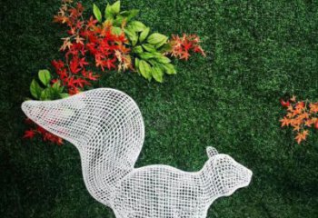 酒店不銹鋼松鼠雕塑 庭院仿真雕塑 彩繪小品