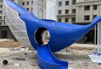 鯨魚雕塑廠家，烤漆彩繪工藝，公園廣場景觀擺件 (2)