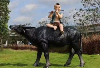 水牛雕塑，公園園林動物，仿真景觀擺件 (1)