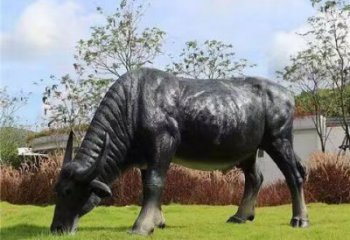 水牛雕塑，公園園林動物，仿真景觀擺件 (3)