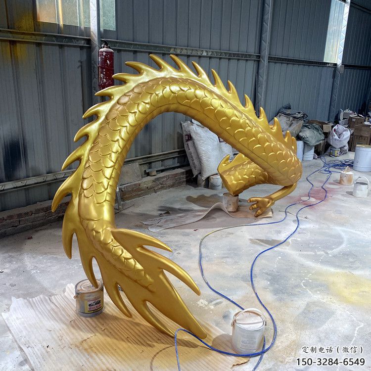 龍形銅雕塑，鑄銅工藝，大型動物雕塑制造商 (3)