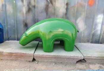 不銹鋼大熊雕塑，公園廣場雕塑，仿真彩繪工藝 (11)