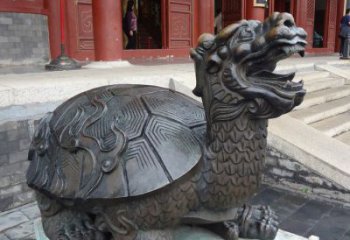 銅海龜?shù)袼苤谱鳎瘾F動(dòng)物，仿古公園廣場(chǎng)擺件