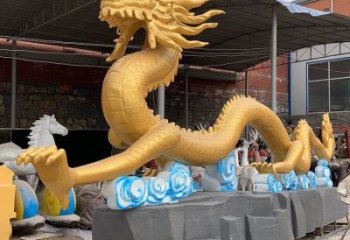 抽象龍頭雕塑，鑄銅動(dòng)物雕塑，房地產(chǎn)售樓處擺件