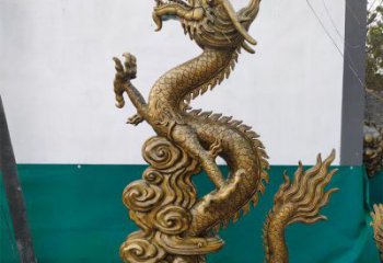 定價龍頭雕塑，鑄銅動物雕塑，房地產(chǎn)售樓處擺件