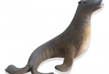 門口海豹雕塑 售樓處仿真雕塑 彩繪小品