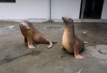 商業(yè)街海豹雕塑 售樓處雕塑 海洋生物擺件