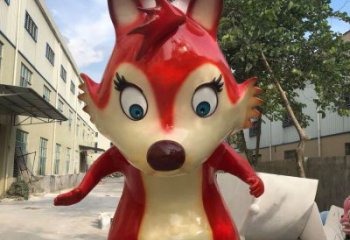 田間狐貍雕塑廠家 彩繪仿真雕塑 園林擺件