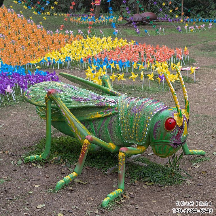 店門口蟈蟈雕塑廠家 創(chuàng)意景觀雕塑 仿真擺件