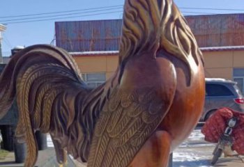 廣場小雞雕塑，動物擺件，仿古工藝