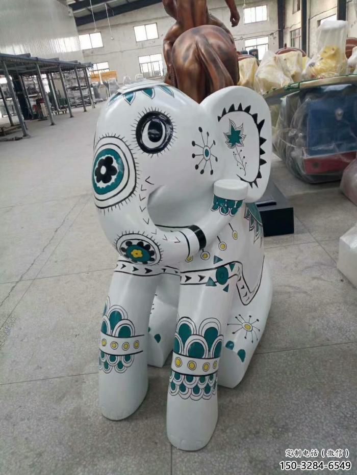 幼兒園小象雕塑，動(dòng)物主題，仿古工藝