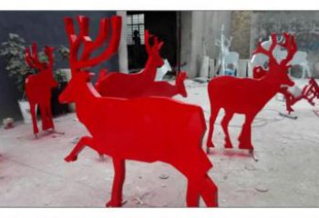 庭院小牛雕塑，動(dòng)物主題，烤漆工藝