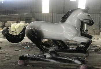 廣場戰(zhàn)馬雕塑，動(dòng)物擺件，仿古工藝