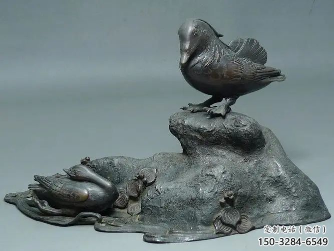 廣場(chǎng)鴛鴦雕塑 公園仿真雕塑 抽象擺件