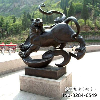 醫院白虎雕塑，仿古動漫雕塑，仿古擺件