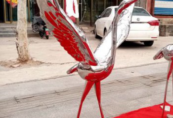 店門口白鶴雕塑 創意景觀雕塑 仿真擺件