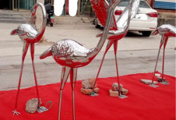 商業(yè)街白鶴雕塑 售樓處雕塑 動物擺件