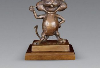 公園老鼠雕塑，噴砂發(fā)光雕塑，鑄銅工藝