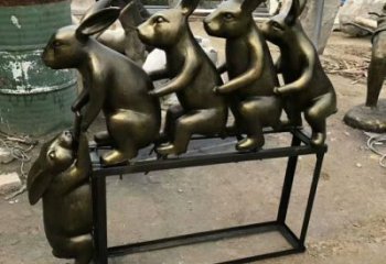 廣場(chǎng)老鼠雕塑，卡通水景雕塑，抽象效果