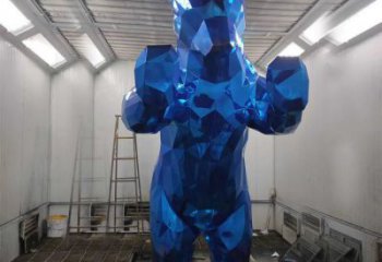 操場狗熊雕塑，鏤空海洋雕塑，噴砂制造