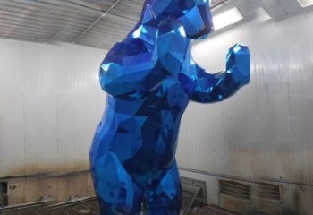 酒店狗熊雕塑，鍍金歐式雕塑，仿古擺件