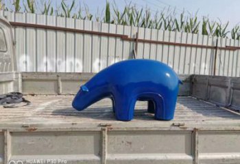 廣場(chǎng)狗熊雕塑，卡通水景雕塑，抽象效果