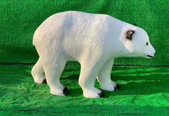 園林狗熊雕塑，噴漆運動雕塑，網(wǎng)格形式