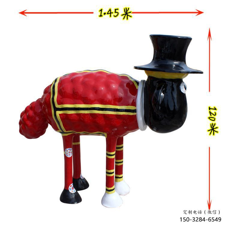 飯店小羊雕塑，鍍金歐式雕塑，彩繪工藝