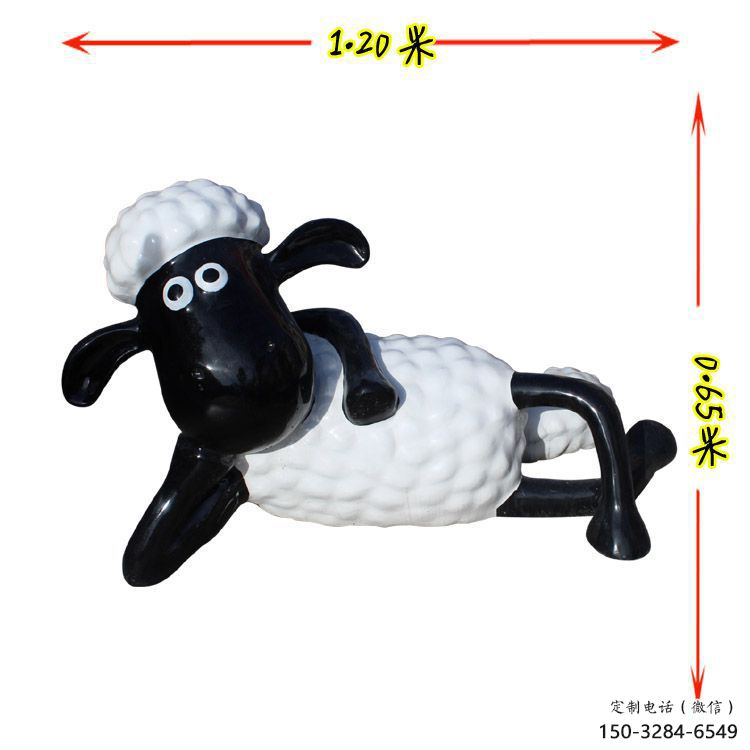 街道小羊雕塑，鑄銅農耕雕塑，古銅效果