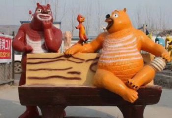 園林維尼熊雕塑，噴漆運動雕塑，網格形式