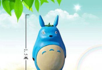 室內龍貓雕塑，拉絲海洋雕塑，抽象效果