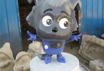 步行街小羊雕塑，鑄銅農耕雕塑，動漫方式