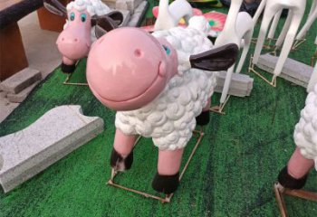 幼兒園小羊雕塑，鐵藝文化雕塑，鑄造制作