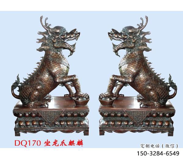 操場麒麟雕塑，鏤空海洋雕塑，噴砂制造