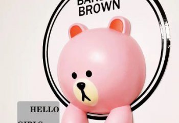 庭院布朗熊雕塑，鍍金歐式雕塑，動(dòng)漫形式