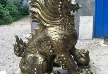 步行街麒麟雕塑，鑄銅農(nóng)耕雕塑，鑄造方式