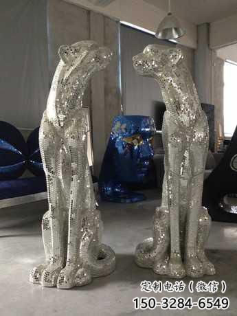 房地產(chǎn)獵豹雕塑，仿古動(dòng)漫雕塑，噴砂制造